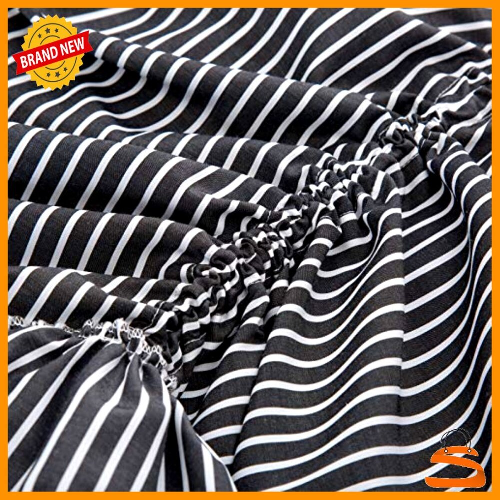 Vintage Striped Victorian Skirt Steampunk Gothic Renaissance Style Ruffled Hem - Picture 4 of 6